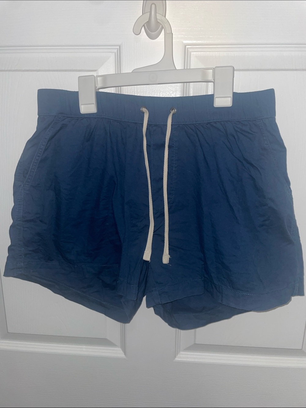 2 shorts!! Pact Women's High-Waist Navy and charcoal Drawstring Shorts